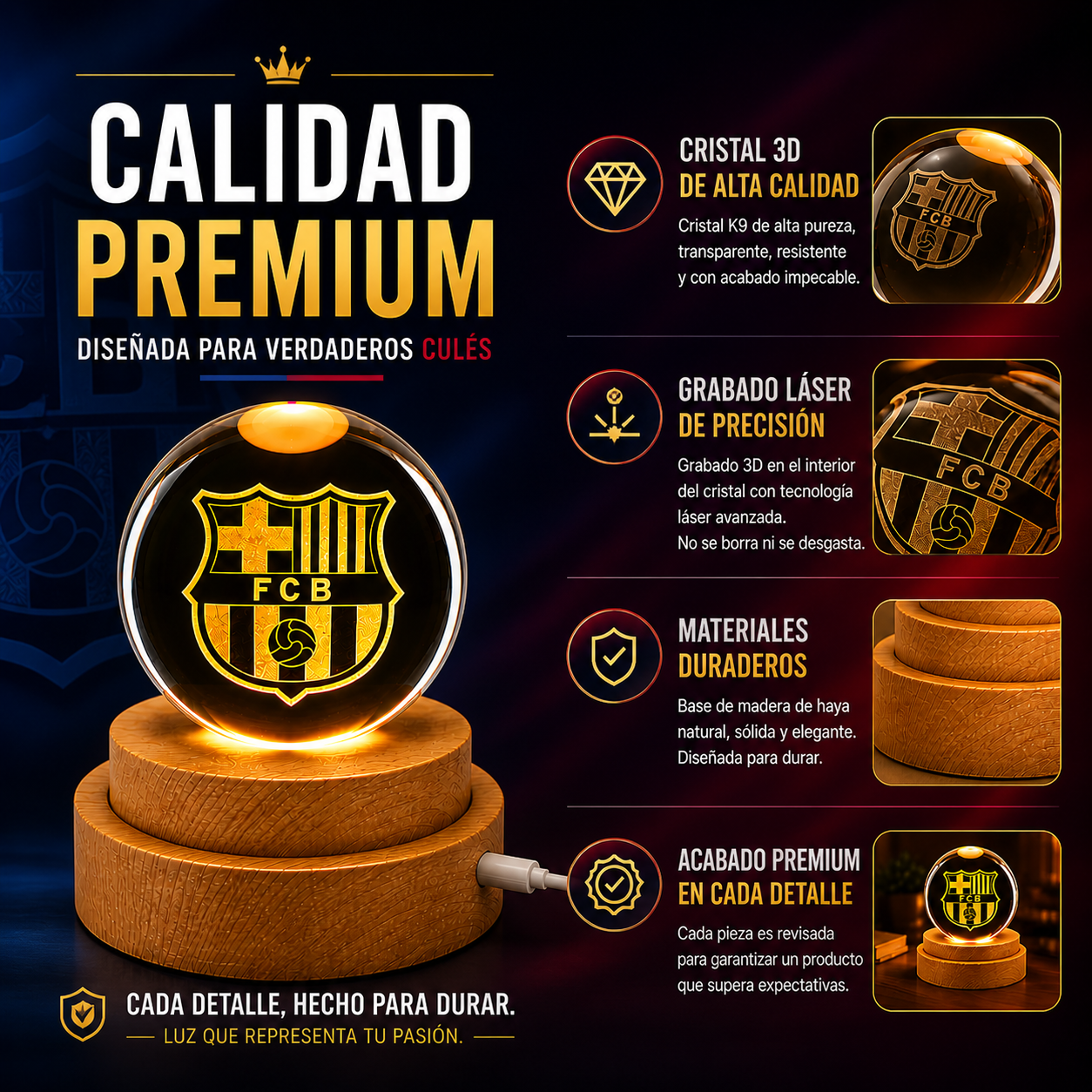 Lámpara del Barça que Ilumina tu Espacio
